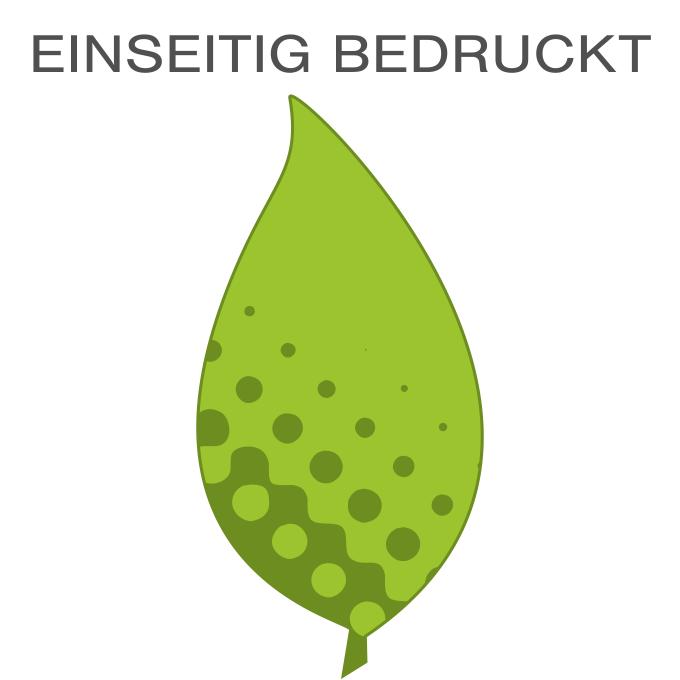 Hochwertige Fassadenfolie in Blatt-Form konturgeschnitten <br>einseitig 4/0-farbig bedruckt