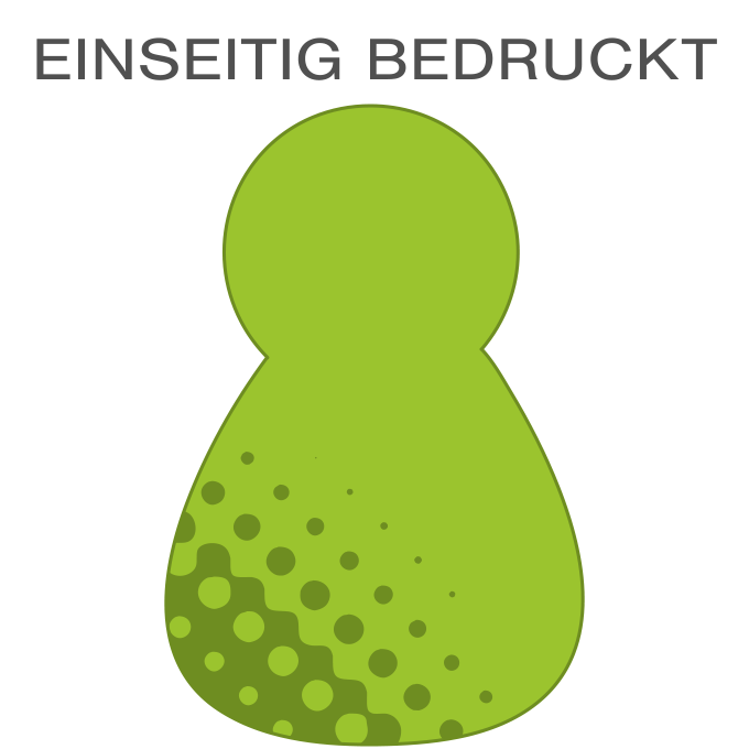 Hochwertige Fassadenfolie in Mensch-Form konturgeschnitten <br>einseitig 4/0-farbig bedruckt