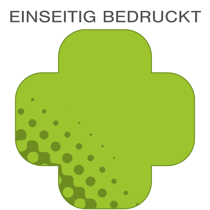 Hochwertige Fassadenfolie in Pflaster-Form konturgeschnitten <br>einseitig 4/0-farbig bedruckt