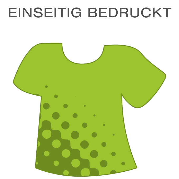 Hochwertige Fassadenfolie in Shirt-Form konturgeschnitten <br>einseitig 4/0-farbig bedruckt