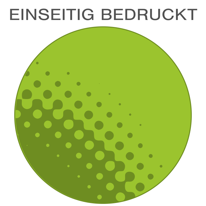 Hochwertige Fassadenfolie rund (kreisrund konturgeschnitten) <br>einseitig 4/0-farbig bedruckt