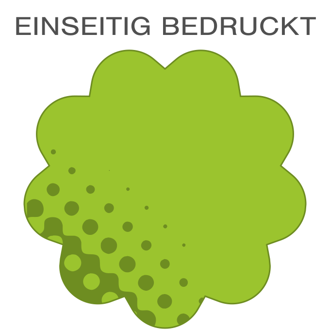 Saugnapfschild in Button-Form konturgefräst <br>einseitig 4/0-farbig bedruckt